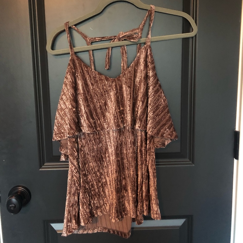 Strappy Golden/Bronze Tank Top